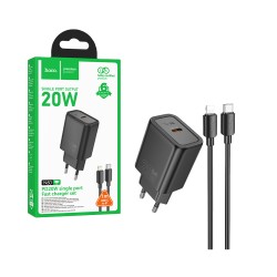 Hoco Adapter N60 Gentle PD20W Type-C to Lightning 1M Black